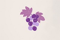 Cute grapes illustration purple plant freshness.