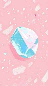 Cute ice illustration gemstone outdoors painting.