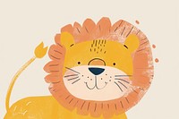 Cute lion illustration cartoon drawing sketch.