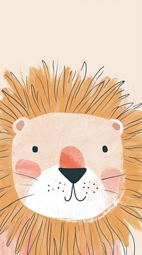 Cute lion illustration cartoon mammal animal.