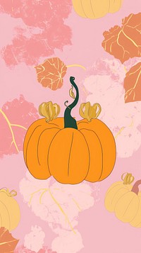 Cute pumpkin illustration backgrounds vegetable plant.