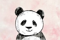 Cute panda illustration drawing sketch art.