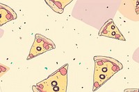 Cute pizza illustration backgrounds pattern cartoon.