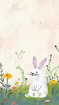 Cute rabbit illustration backgrounds outdoors nature.