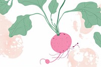 Cute radish illustration backgrounds vegetable plant.
