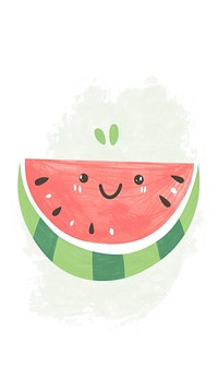 Cute watermelon illustration fruit plant food.