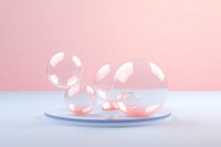 Floating spheres 3d rendering bubble transparent simplicity.