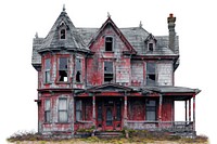 Haunted house architecture building deterioration.