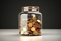 Glass money box coin jar savings. AI generated Image by rawpixel.