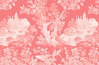 Strawberry in pink rose color wallpaper pattern art.