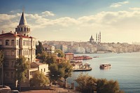 Istanbul city landscape architecture waterfront.