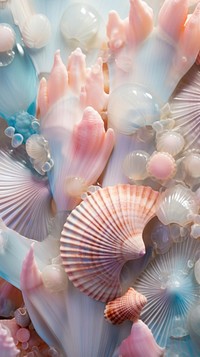 Shells and seashells backgrounds marine pink. AI generated Image by rawpixel.