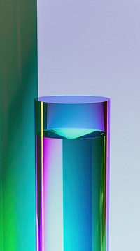 Light tube glass abstract lighting.