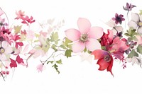 Minimal pink flowers backgrounds blossom pattern.