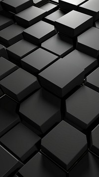  Abstract hexagon pattern monochrome black backgrounds. AI generated Image by rawpixel.