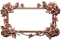 Nouveau art of bellflower frame photo white background photography.