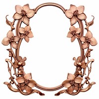 Nouveau art of orchid frame copper flower photo.