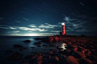 Lighthouse landscape sky outdoors horizon. AI generated Image by rawpixel.