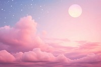 Pink sky background with crescent moon backgrounds astronomy outdoors.