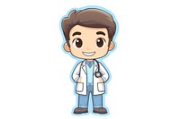 Pharmacist cartoon character stethoscope illustrated photography.