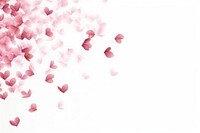 Pink hearts petals falling backgrounds white background celebration. AI generated Image by rawpixel.