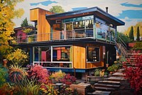 PNG A smart modern house architecture building outdoors. AI generated Image by rawpixel.