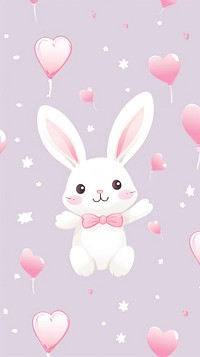 Seamless pattern of cute rabbit backgrounds cartoon rodent.