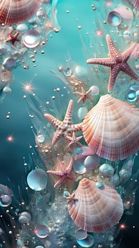 Seashell marine clam invertebrate. AI generated Image by rawpixel.
