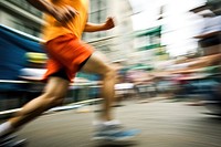 Marathon running speed day.