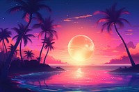 Summer neon background outdoors sunset nature. AI generated Image by rawpixel.
