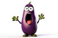 PNG Aubergine cartoon purple white background. AI generated Image by rawpixel.