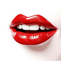 Glossy red woman lips smile mouth sticking out your tongue clipart lipstick white background moustache.