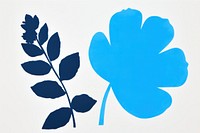 Blue flower plant leaf art.