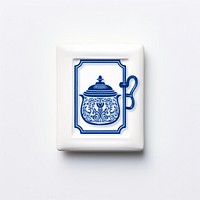 Text blue white background porcelain. AI generated Image by rawpixel.