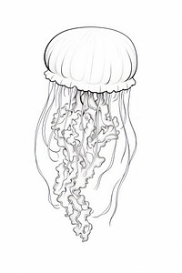 A jellyfish invertebrate creativity monochrome. AI generated Image by rawpixel.