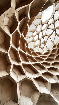 Architecture honeycomb building pattern.