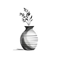 Flower Vase ceramic plant vase drawing sketch.