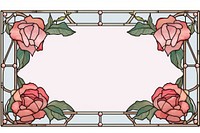 Rose frame flower plant glass.