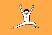 Yoga cartoon sports flexibility.