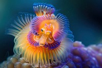 Christmas tree worm underwater outdoors animal.