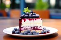 Cake blueberry cheesecake dessert.