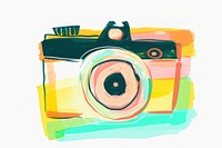 Camera painting drawing sketch. AI generated Image by rawpixel.