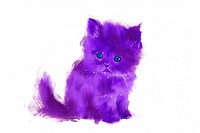 Purple kitten mammal animal cute. AI generated Image by rawpixel.