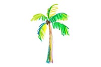 Palm tree plant white background creativity. AI generated Image by rawpixel.