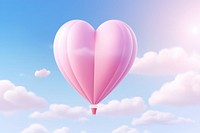 PNG Aircraft balloon heart cloud. AI generated Image by rawpixel.