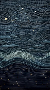 Embroidery of sky texture nature constellation.