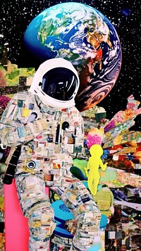 Galaxy collage space art.