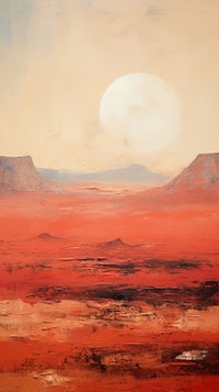  Mars painting nature tranquility. AI generated Image by rawpixel.