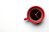 Coffee clock drink cup.