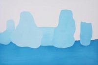 Light blue abstract iceberg creativity.